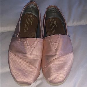 Toms Pink Satin 8.5